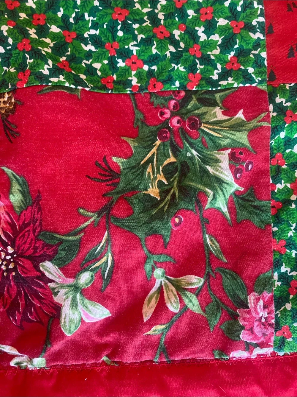 Homemade Christmas Quilt 51x56